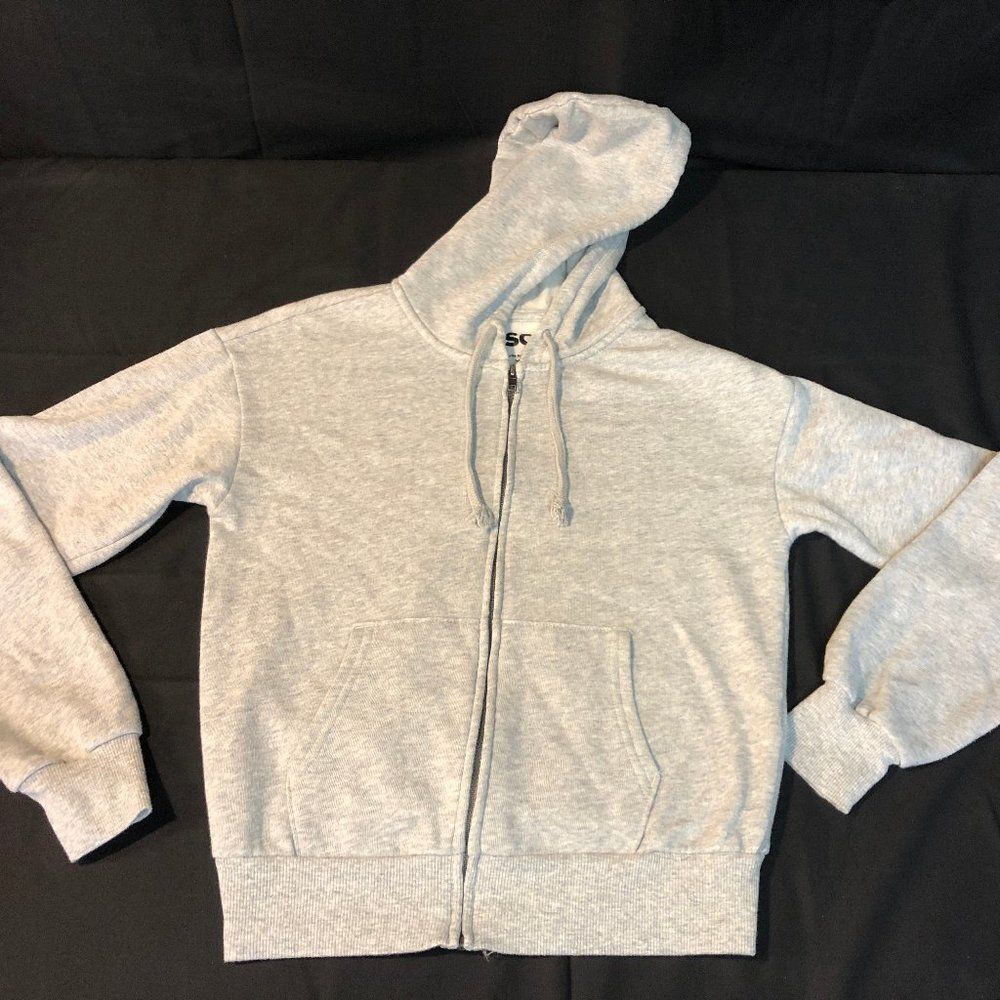 So Gray Full Zip Hoodie Jacket XS Xtra Small Junior